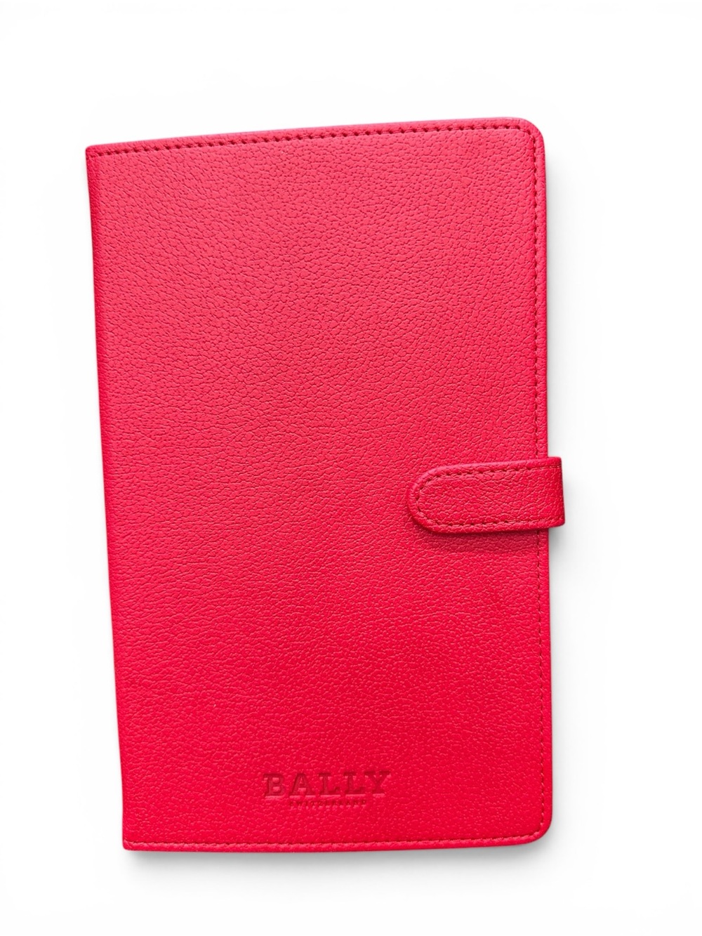 Bally Switzerland Red Leather Organizer Planner Datebook Notebook Snap Closure